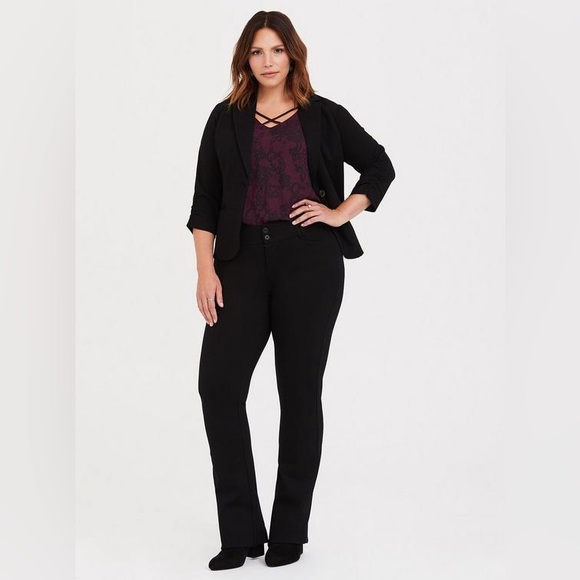 Torrid Georgette Criss Cross Front Blouse Purple Size 2 (2XL) EUC - Picture 3 of 8